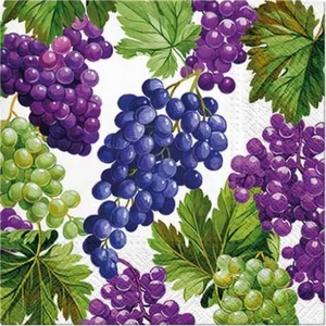 Szalvéta 33x33cm Natural Grapes 20db-os 