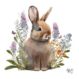 Szalvéta Ambiente Belle Bunny papírszalvéta 33x33cm,20db-os