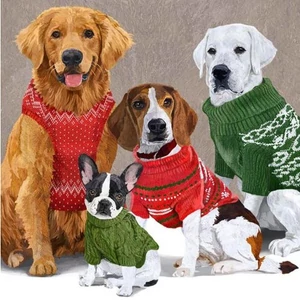 Szalvéta 33x33cm Sweater Dogs 20db-os