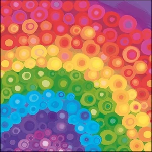 Szalvéta Ambiante Aquarell Rainbow Red papírszalvéta 33x33cm,20db-os