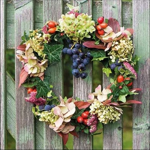 Szalvéta Ambiante Autumn Wreath papír papírszalvéta 33x33cm,20db-os