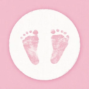 Szalvéta Ambiante Baby Steps Girl papírszalvéta 33x33cm,20db-os