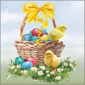 Szalvéta Ambiante Easter Basket papírszalvéta 25x25cm,15db-os
