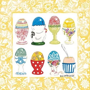 Szalvéta Ambiante Eggs In Cup Yellow papírszalvéta 33x33cm,20db-os