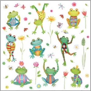 Szalvéta Ambiante Happy Frogs papírszalvéta 25x25cm,15db-os