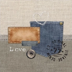 Szalvéta Ambiante Original Denim papírszalvéta 25x25cm,15db-os