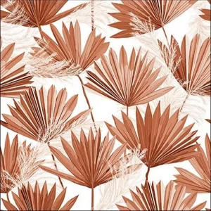 Szalvéta Ambiante Palm Leaf Brown papírszalvéta 33x33cm,20db-os