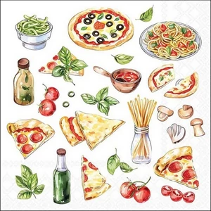 Szalvéta Ambiante Pizza and pasta papírszalvéta 33x33cm,20db-os