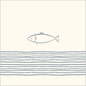 Szalvéta Ambiante Pure Fish of white papírszalvéta 33x33cm,20db-os