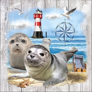 Szalvéta Ambiante Seal Couple papírszalvéta 33x33cm,20db-os