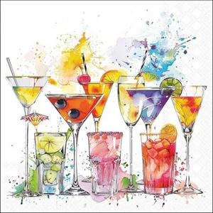 Szalvéta Ambiante Splashing drinks papírszalvéta 33x33cm,20db-os