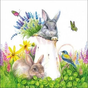 Szalvéta Ambiante Young Rabbits papírszalvéta 33x33cm,20db-os