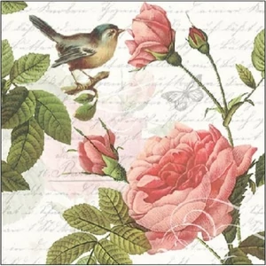 Szalvéta Ambiante rózsa Sophie papírszalvéta 25x25cm,15db-os