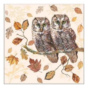 Szalvéta Ambiante Owl Couple papírszalvéta 33x33cm,20db-os