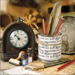 Szalvéta Ambiante Writers desk papírszalvéta 33x33cm,20db-os
