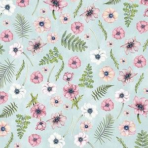 Szalvéta Ambiente Anemones Green 33x33cm, 3rétegű, 20db/csomag 13311475 szalvéta.