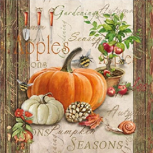 Szalvéta Ambiante Autumn Gardening papírszalvéta 25x25cm,15db-os