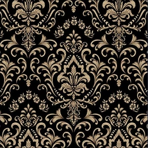 Szalvéta Ambiante Baroque ornament black papír papírszalvéta 33x33cm,20db-os
