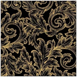 Szalvéta Ambiante Baroque Godl /Black papír papírszalvéta 33x33cm,20db-os