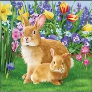 Szalvéta Ambiante Mother Bunny papírszalvéta 25x25cm,15db-os