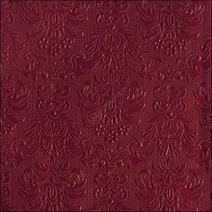 Szalvéta Ambiente Elegance ruby red dombornyomott 33x33cm, 15db-os papírszalvéta 33x33cm,15db-os