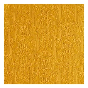 Szalvéta Ambiente Elegance ocher dombornyomott papírszalvéta 33x33cm,15db-os