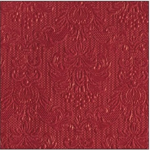 Szalvéta Ambiente Elegance Elegance dark red dombornyomott papírszalvéta 25x25cm,15db-os