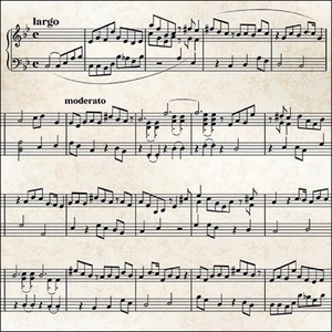 Szalvéta Ambiante zene Sheet music papírszalvéta 33x33cm,20db-os