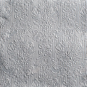 Szalvéta Ambiente Elegance Silver ag dombornyomott 33x33cm 3rétegű 15db/csom