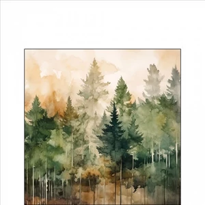Szalvéta Ambiante Evergreen trees papírszalvéta 25x25cm,15db-os