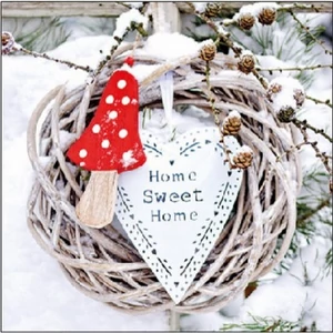 Szalvéta Ambiante Home Sweet Home papírszalvéta 25x25cm,15db-os
