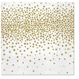 Szalvéta Ambiente Confetti gold papírszalvéta 33x33cm,20db-os