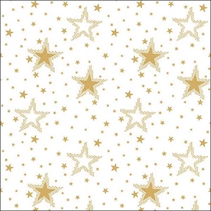 Szalvéta Ambiante Night sky godl /white papírszalvéta 33x33cm,20db-os