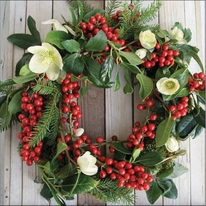 Szalvéta Ambiante karácsonyi Handmade wreath papír papírszalvéta 33x33cm,20db-os