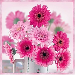 Szalvéta Ambiante Pink Gerberas papírszalvéta 33x33cm,20db-os