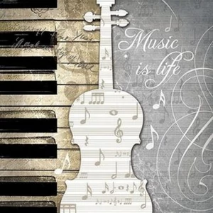 Szalvéta Ambiante Music is Life papírszalvéta 33x33cm,20db-os