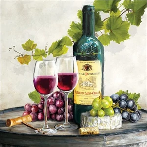 Szalvéta Ambiante őszi Red wine papírszalvéta 33x33cm,20db-os