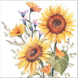 Szalvéta Ambiante virágos Sunflowers papírszalvéta 33x33cm,20db-os