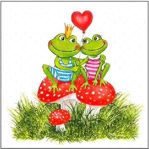 Szalvéta Ambiente szívecskés love 25x25 3rétegű, 20db/csomag 12518180