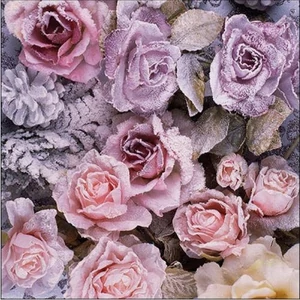 Szalvéta Ambiante Winter Roses papírszalvéta 33x33cm,20db-os