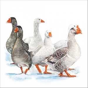 Szalvéta Ambiante Winter geese papírszalvéta 33x33cm,20db-os