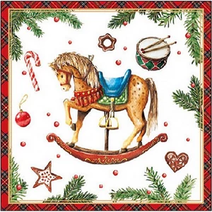 Szalvéta Classic rocking hors 25x25cm, 20db-os