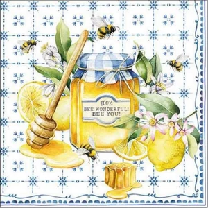 Szalvéta Ambiante Bee wonderful papír papírszalvéta 33x33cm,20db-os