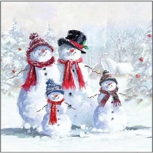 Szalvéta Ambiante Snowman With Hat papírszalvéta 25x25cm,15db-os