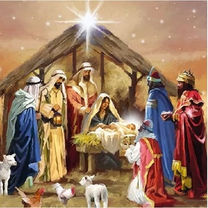 Szalvéta Ambiante Nativity Collage papírszalvéta 33x33cm,20db-os