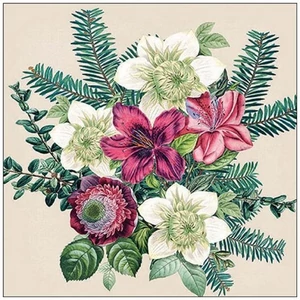 Szalvéta Ambiante Azalea and helleborus cream papírszalvéta 25x25cm,15db-os