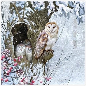 Szalvéta Ambiante Barn Owl papír papírszalvéta 33x33cm,20db-os