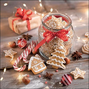 Szalvéta Ambiante Christmas cookies jar papír papírszalvéta 33x33cm,20db-os