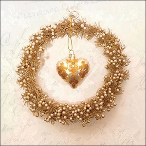 Szalvéta Ambiante Heart of godl papír papírszalvéta 33x33cm,20db-os