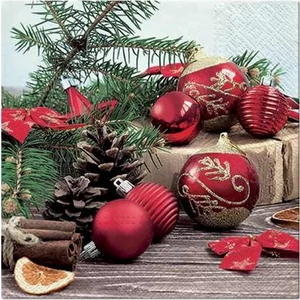 Szalvéta karácsonyi Holiday Time papírszalvéta 33x33cm,20db-os